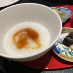 日本料理 時宜 - お粥に餡をかけて