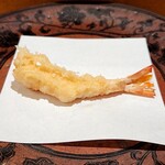 天ぷら浅沼 - 車海老 最初は塩