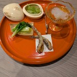 季肴 からはし - 前菜、のれそれがぼちぼち出てきましたな