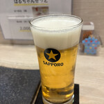 焼鳥 はるちゃん - セットのドリンクの生は黒ラベル