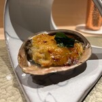 鮨 富かわ - 蟹と鮑 柚子味噌焼き