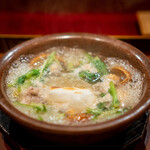 礼讃 - 三関芹霙鍋　ジャンボなめこ　比内地鶏