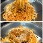 BELLA NOTTE - こちらも太めの生パスタ。
ミートボールは肉肉しいので食べ応えあり