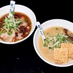 老麺 田ぶち - 20250217しょうゆらーめん＆鶏とんこつらーめん