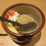 新宿 蟹いおり - ほうじ茶のアイスクリーム