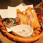 炭焼 基 - お勧めのアジフライ　バリバリの衣にフワフワの身がやみつき