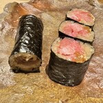 代官山 鮨 たけうち - 追加注文: かんぴょう巻きととろたく