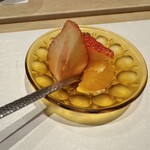 代官山 鮨 たけうち - とちおとめとオレンジ