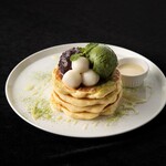 抹茶と白玉の和パンケーキ