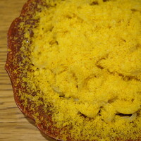 谷や 和 - 讃岐うどんを覆い隠すように降りかかったカラスミ