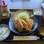 とんかつぼたん - アジフライ定食1,180円