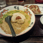 ラーメン暖暮 - Bランチ (ネギごまラーメン＋一口餃子)