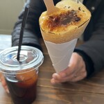 ロールドアップ  - クリームブリュレのクレープ