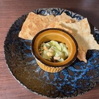 バターナッツカボチャとクリームチーズのパーネ・カラサウディップ