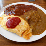 一新亭 - コレが一新亭の「三色ライス」！！（オムライス･アングル）