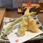 そば切り 鴨嘴 - 小盛り天ぷら