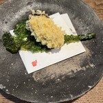 そば切り 鴨嘴 - 大将オススメ牡蠣なばな