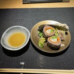 和肉食堂WWW - 牡蠣と旬野菜の肉巻き