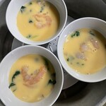 卵太郎 - 黄身ワレ6太郎のうちお皿に保護された卵液太郎150mlは茶碗蒸しに変身！なんとか被害を最小限にできた気がするヽ(´▽｀)/ しかし、3太郎くらいはダメにしてしまったか…