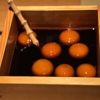 肉亭ふたご iki 新宿店 - 卵かけご飯用の漬け卵黄！！！
