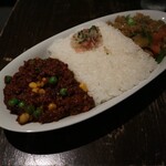 なすのカレー＆キーマチキンカレーSMサイズ