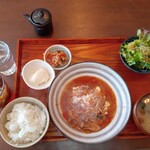 craft Shokudo Hakonosoto - Mushroom and Tomato Stewed Hamburg Steak Set Meal – Oolong Tea