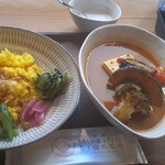 薬膳ハリハリ鍋ごんじゅ - ベジスープカレーにチキン追加