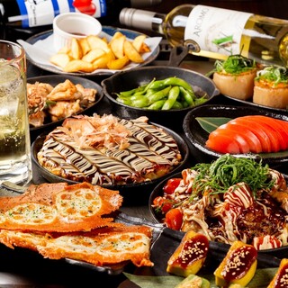 名物のトマトお好み焼きが楽しめる宴会コース3,980円から