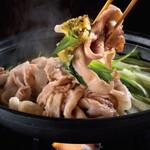 山 伏見店 ワンランク上の世界の山ちゃん - 料理写真:豚しゃぶ陶板-薬味おろしポン酢-