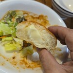 キッチン ブルー グローブ - 棹後はロールパンにてシチューをいたたきます