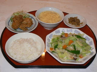 Rikafuu Gyouzabou - 野菜炒め定食750円