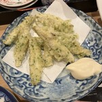 寿司と天ぷらとわたくし - わかさぎの磯辺天ぷら
