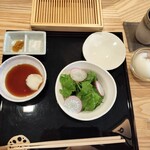 天ぷら上村 - サラダ