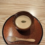 天ぷら上村 - ほうじ茶のプリン