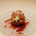 鮨 一幸 - ウニ詰め子持ちヤリイカ