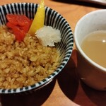 焼鳥 美鶏 - フライライスとスープ