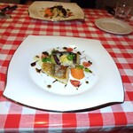 OSTERIA NAKANO - サワラのグリル　ブラックバルサミコソース　　　サワラのややクセのある風味も黒バルサミコソースのソースで美味しくいただけました