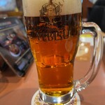 銀座ライオン - ヱビスビール＆ヱビスプレミアムブラック 中ジョッキ 1050円