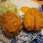 とんかつ七井戸 - メンチ＆ロース　素敵なバディ