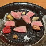 ミ・カサ - サーロインステーキ　付け合わせも楽しい