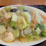 覇龍 - エビあんかけ焼きそば