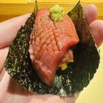 鮨shizuku 西天満 - トロタク手巻き(絶品です)