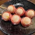 博多炭火焼き鳥 陣太鼓 - うずらベーコン巻き