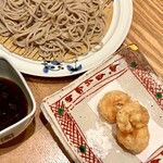 そばがみ - 小エビ揚げと手打ちそば