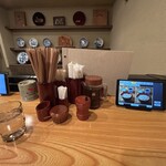 お食事処　萬揚げとん福天 - カウンター卓上セット❗️