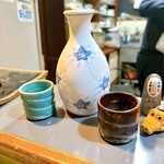 すし富 - 日本酒は月桂冠
      最初は、ぬる燗から