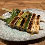 炭火やきとり 樹 - ネギも甘くて美味しい