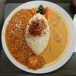 マンドリルカレー - ココナッツ×キーマカレー＋タンドリーチキン