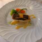 サバティーニ・ディ・フィレンツェ - 【H26.6.28】鱸のオーブン焼き　オレンジ風味の爽やかなウイキョウのソース。