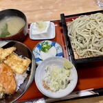 兎月 - もり・天丼セット@1,550円　